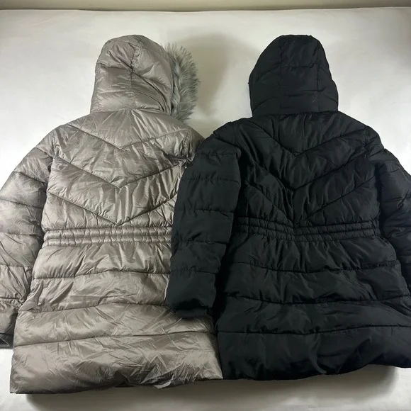 Lot of 2 Abercrombie & Fitch Ultra Collection Girl's 13/14 Puffer Parka Jackets - Picture 10 of 12